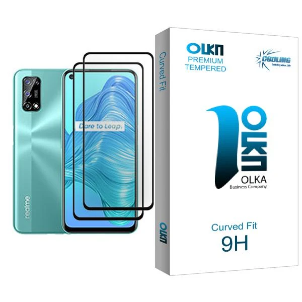 محافظ صفحه نمایش کولینگ مدل Olka Glass MIX002 مناسب برای گوشی موبایل ریلمی V5 5G بسته دو عددی