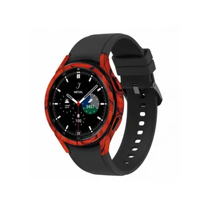  برچسب ماهوت طرح Red-Flower مناسب برای ساعت هوشمند سامسونگ Watch4 Classic 42mm