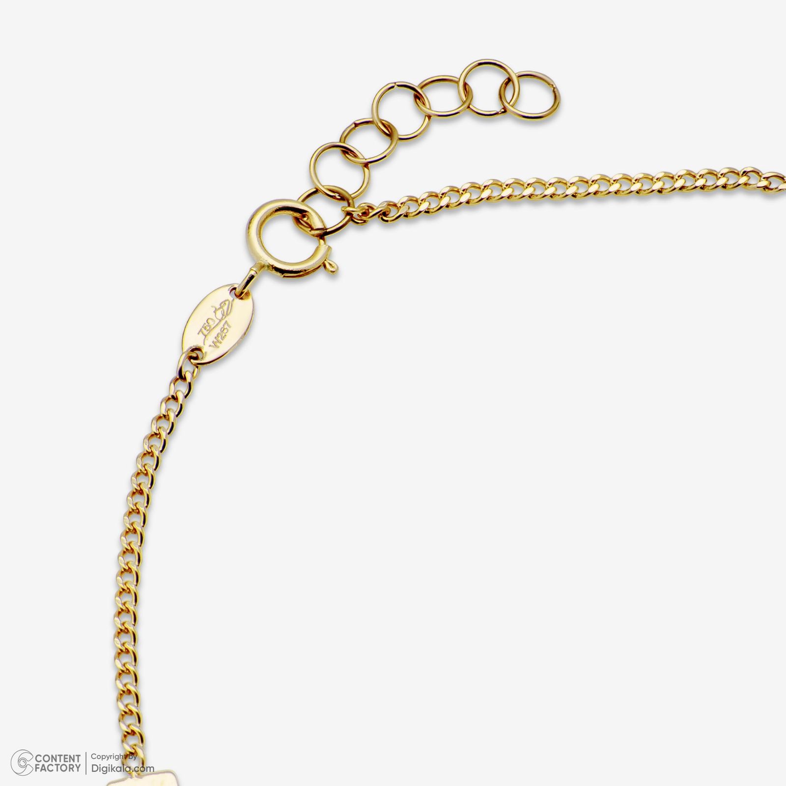 دستبند زنجیری طلا 18 عیار زنانه روبی آرت گالری مدل 330280 -  - 3