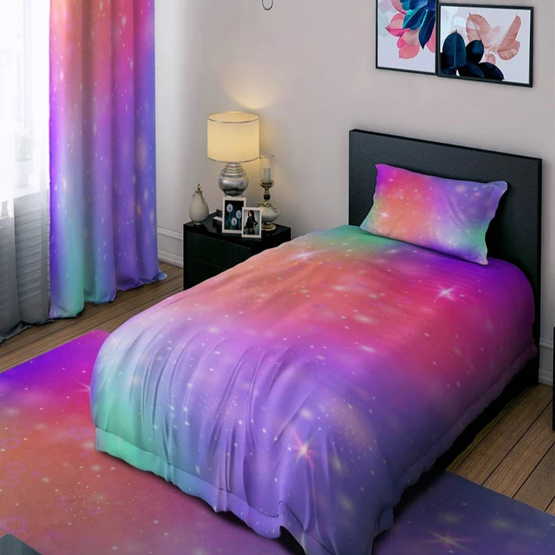 سرویس خواب مدل دخترانه کد ۰۳۱۶ یک نفره ۴ تکه