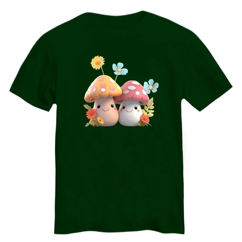 تی شرت آستین کوتاه زنانه مدل قارچ ها