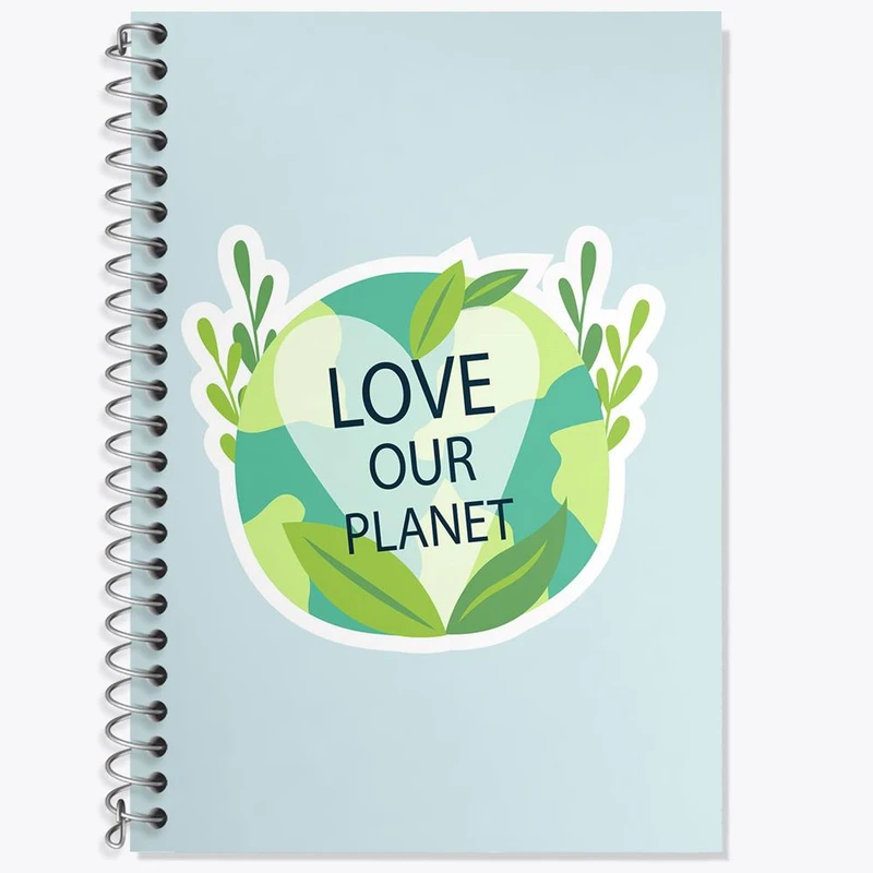 دفتر زبان 50 برگ خندالو مدل سه خط طرح حمایت از محیط زیست کد 25925