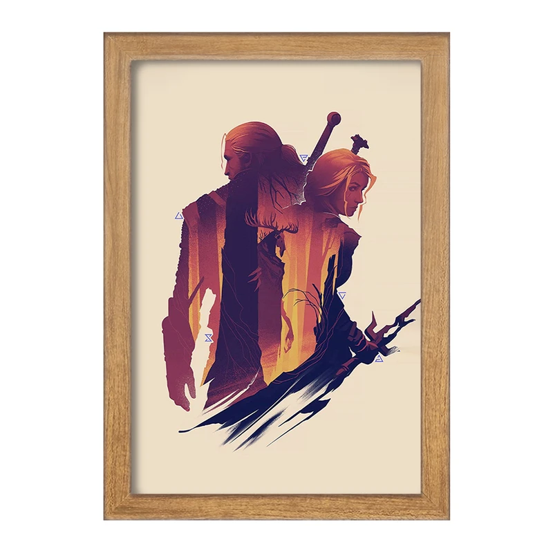 تابلو خندالو مدل گرالت و سیری سریال ویچر Witcher کد 28494