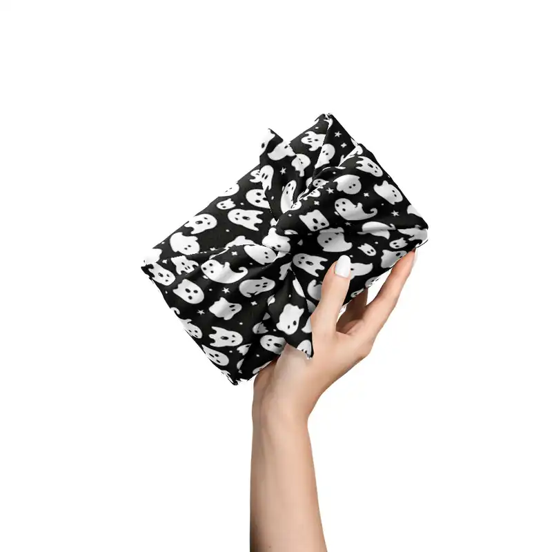 کاغذ کادو ترمه طراحان ایده مدل پترن روح سفید کد strm0322