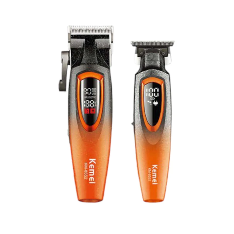 ماشین اصلاح موی سر و صورت شارژی کیمی مدل KM-8552 & KM-8553 مجموعه 2 عددی