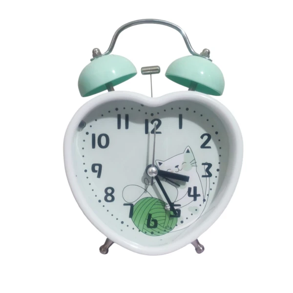 ساعت رو میزی کودک مدل شماته دار طرح قلبی