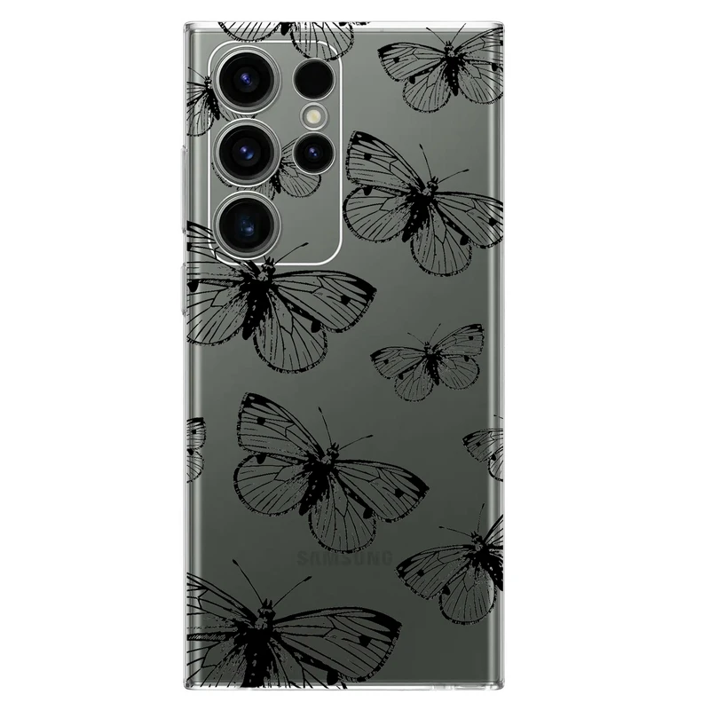کاور مگافون طرح پروانه مدل C54-B مناسب برای گوشی موبایل سامسونگ Galaxy S23 Ultra         