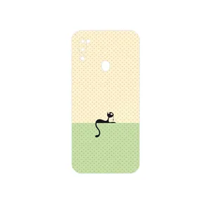 MAHOOT Minimal Internet Cat Icon Cover Sticker for Samsung Galaxy M21 2021 Edition