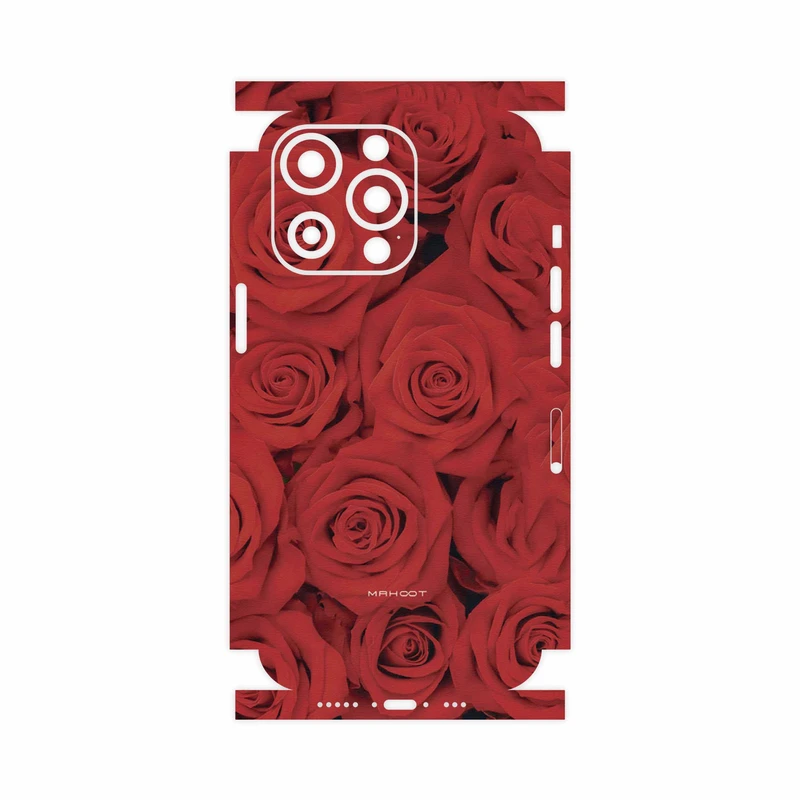 برچسب پوششی ماهوت مدل Red-Flower-FullSkin مناسب برای گوشی موبایل اپل iphone 13 Pro