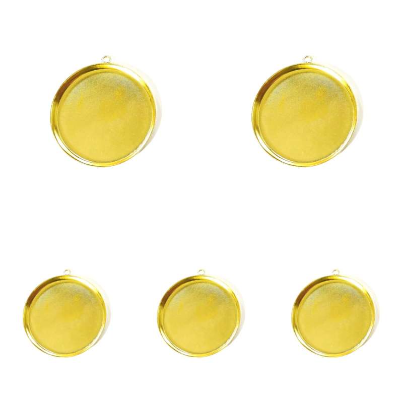 قالب کفه دار مدل رزین طرح دایره مجموعه 5 عددی