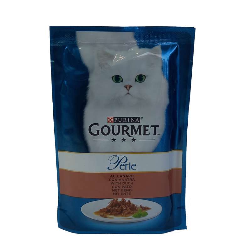 پوچ گربه گورمت مدل گوشت اردک وزن 85 گرم