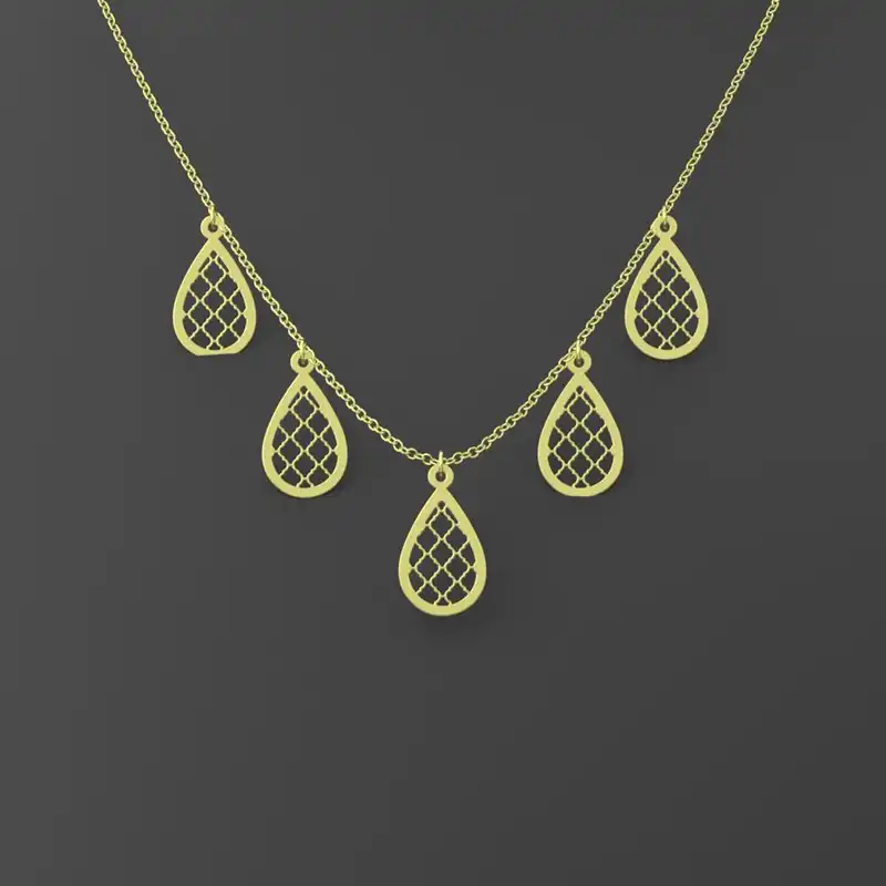 گردنبند طلا 18 عیار زنانه مدوپد مدل اشک کد RNA11226