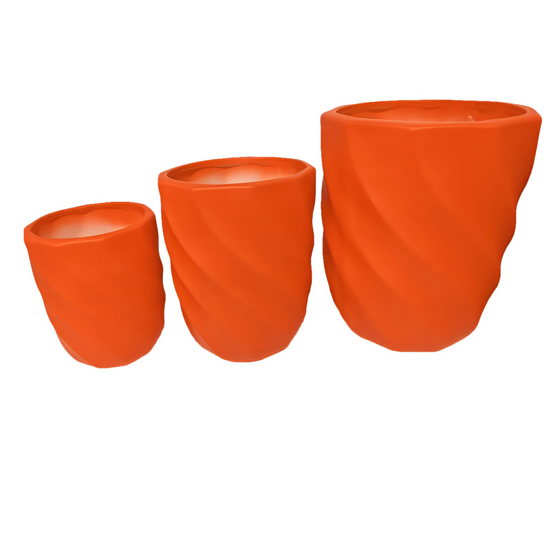 گلدان سرامیکی مدل پاستیلی مجموعه 3 عددی