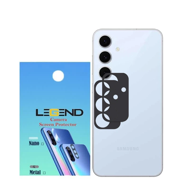 محافظ لنز دوربین لجند مدل قاب‌دار مناسب برای گوشی موبایل سامسونگ Galaxy S24 FE بسته 2 عددی