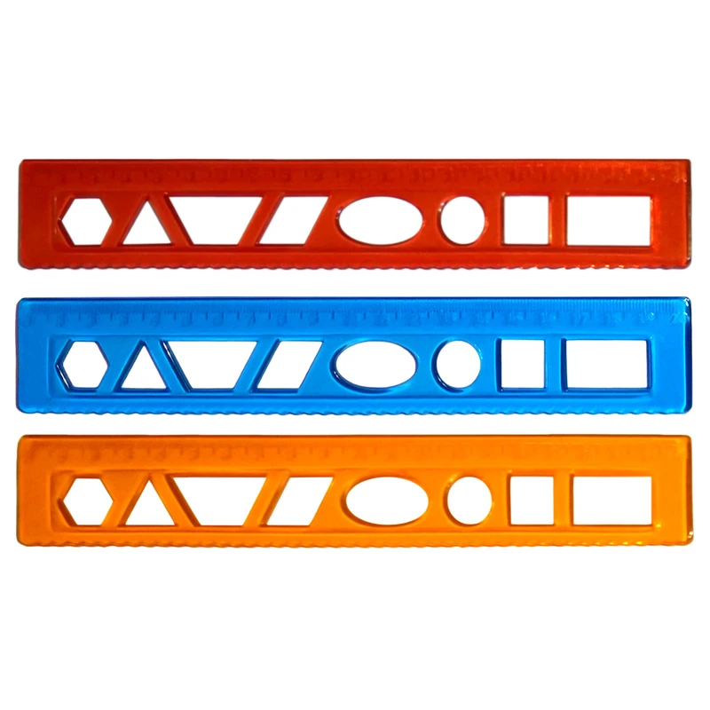 خط کش 20 سانتی متری کد DR0012 بسته 3 عددی