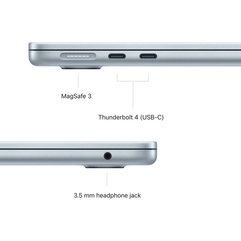 لپ تاپ 13.6 اینچی اپل مدل MacBook Air MDHA4 2026 LLA-M5-16GB RAM-512GB SSD
