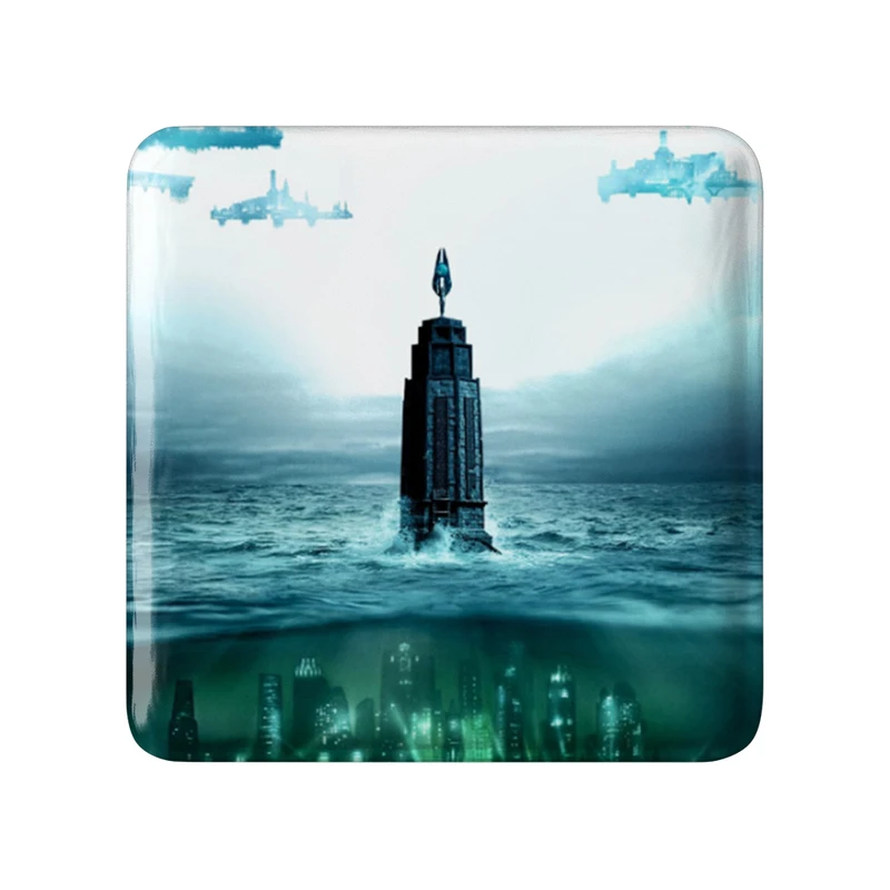 مگنت خندالو طرح بازی بایوشاک (Bioshock) مدل مربعی کد 31326