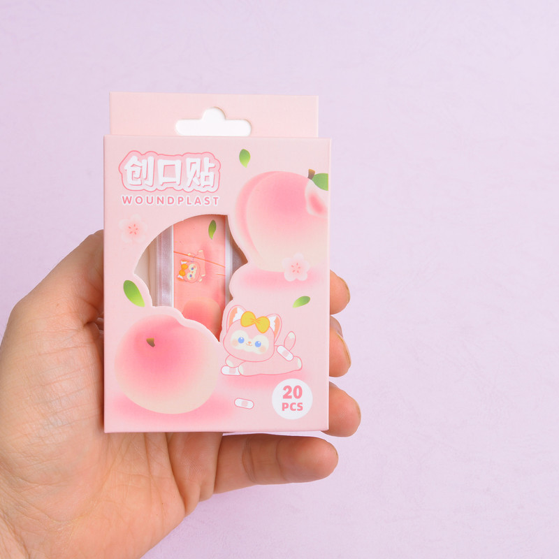 چسب زخم مدل فانتزی طرح گربه و هلو بسته 20 عددی