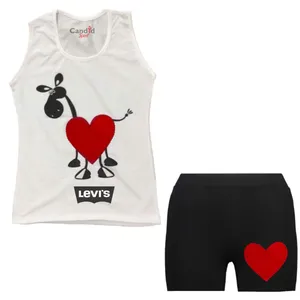 ست تاپ و شلوارک دخترانه کاندید اسپرت مدل 66