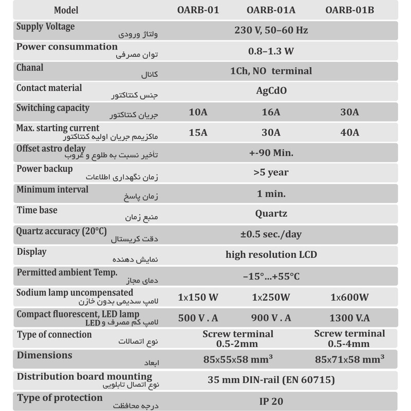 ساعت فرمان اوژن الکترونیک مدل OARB-01 10A