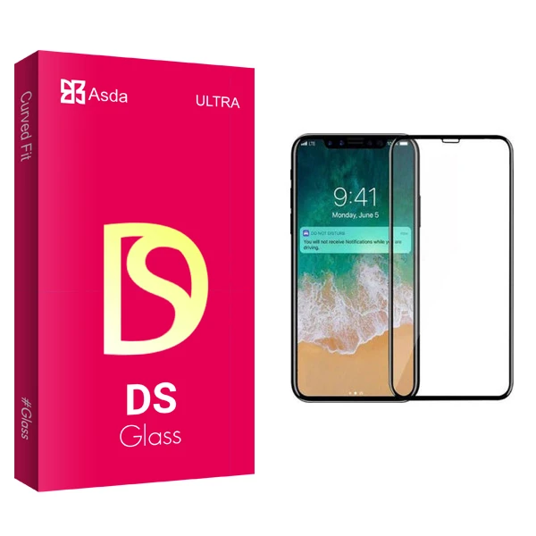 محافظ صفحه نمایش آسدا مدل DS glass مناسب برای گوشی موبایل اپل iPhone X