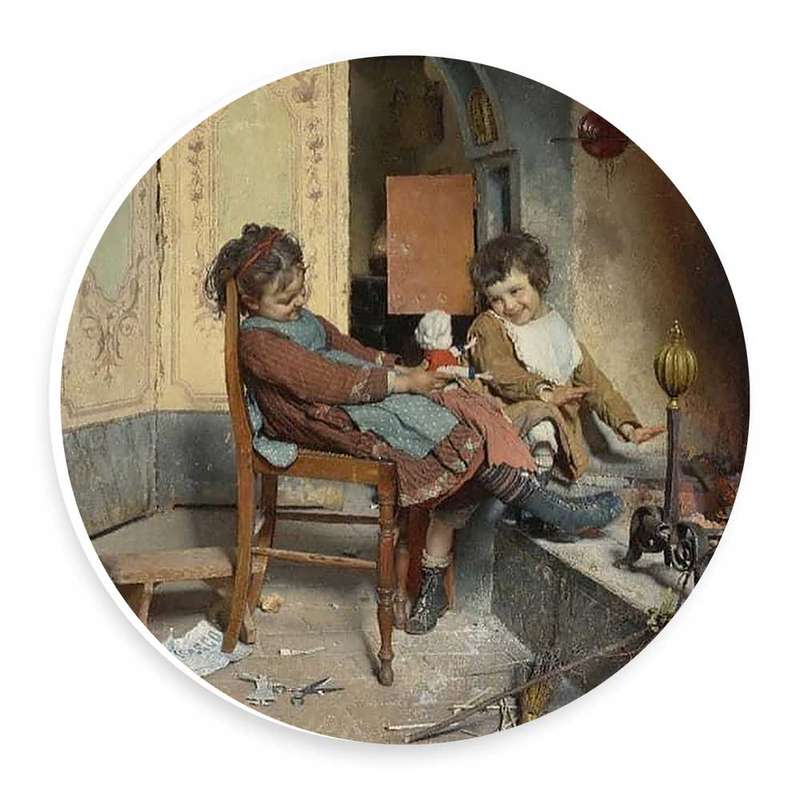 دیوارکوب طرح نقاشی کلاسیک کودکان مدل wtb418