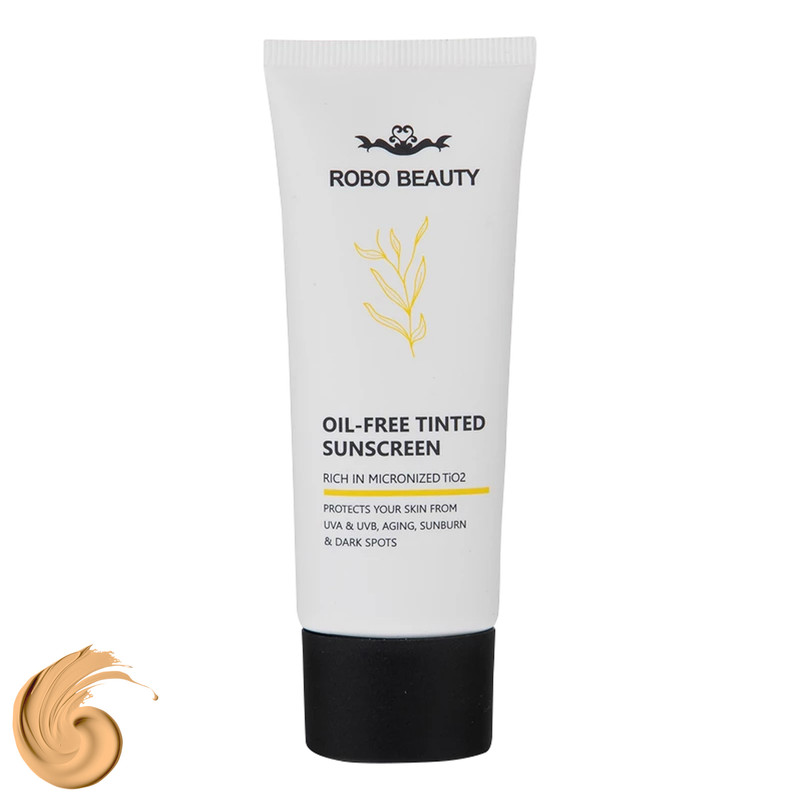 کرم ضدآفتاب رنگی SPF50 روبو بیوتی مدل Oil Free ‌مناسب پوست‌های چرب، حجم 40 میلی‌لیتر