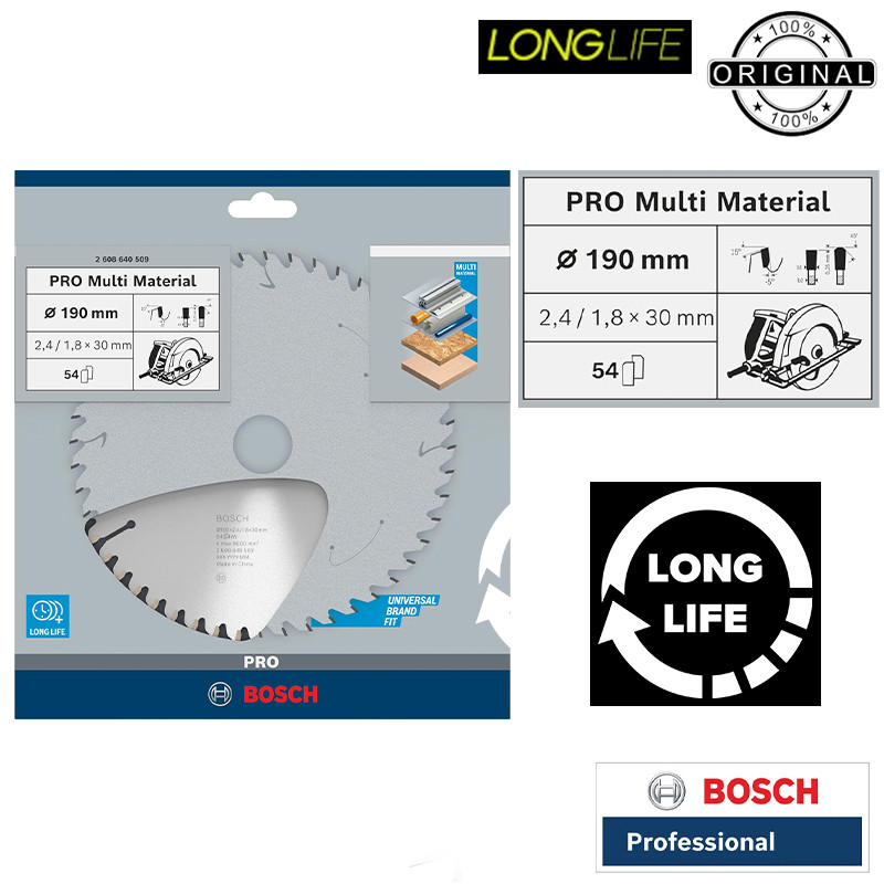تیغ اره سینی چند منظوره بوش مدل PRO Multi Material - 190 MM