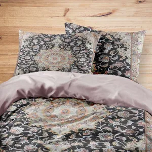 سرویس روتختی مدوپد طرح فرش قم لچک و ترنج مدل C-Ghom073 یک نفره 4 تکه