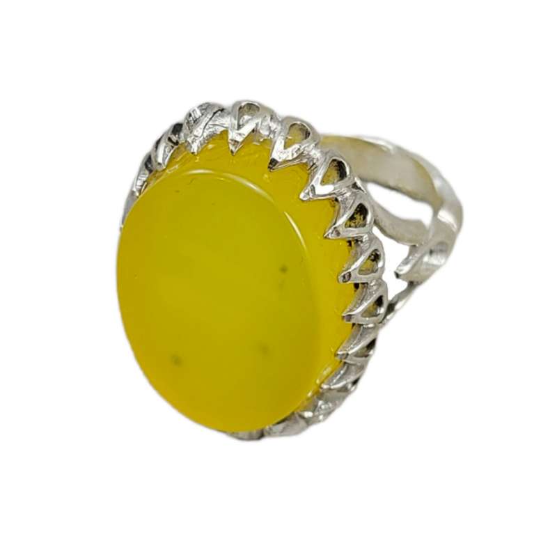 انگشتر نقره مردانه مدل عقیق شرف شمس