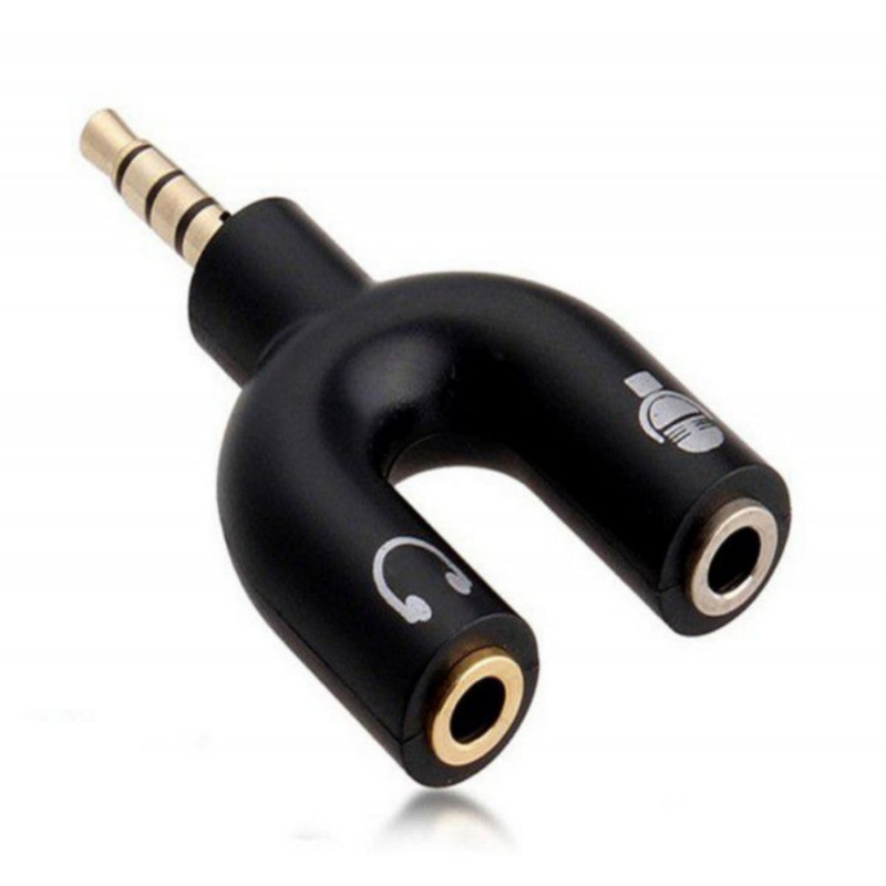 تبدیل 1 به 2 RCA جک 3.5 میلی متری مدل یو
