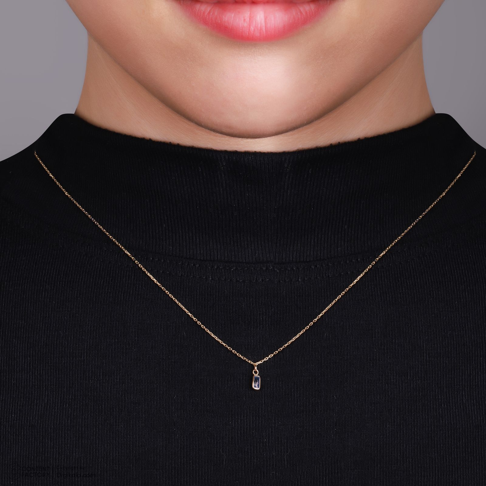 گردنبند طلا 18 عیار زنانه با زنجیر حلقه‌ای (فلامینگو) روبی آرت گالری مدل 299032 -  - 9
