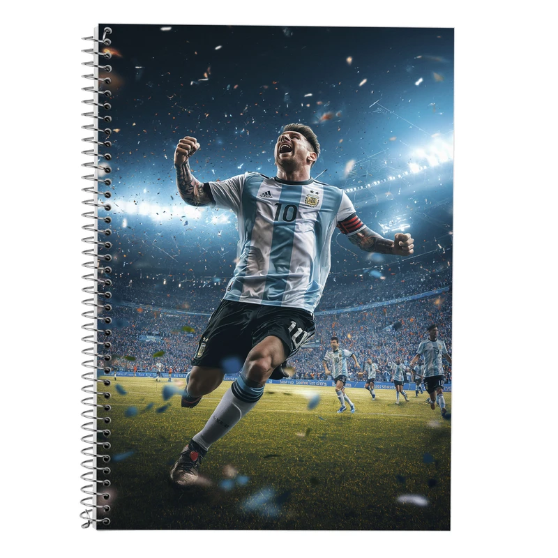 دفتر زبان 50 برگ مدوپد مدل سه خط طرح مسی messi کد DF14064