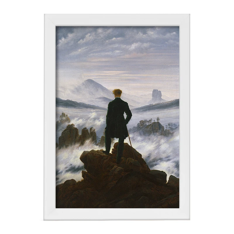 تابلو خندالو مدل نقاشی سرگردان بر فراز دریای مه اثر کاسپار دیوید فردریش کد F12494