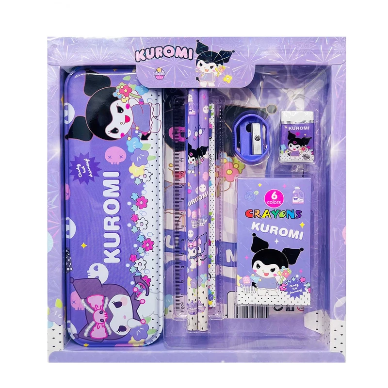 بسته لوازم تحریر مدل کورومی عروسکی مجموعه 7 عددی 