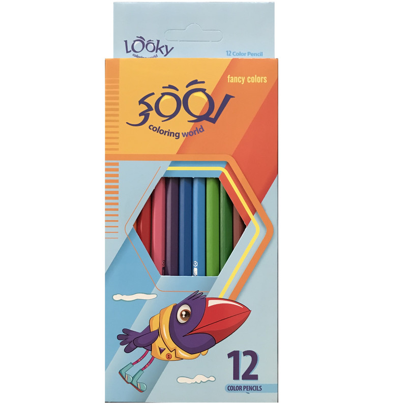 مداد رنگی 12 رنگ لوکی مدل Crow
