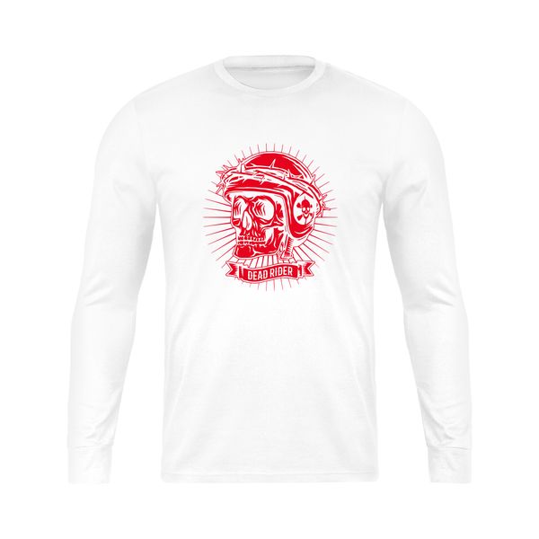 تی شرت آستین بلند مردانه رانژ مدل موتورسواری طرح اسکلت 003 تی شرت آستین بلند مردانه رانژ مدل موتورسواری طرح اسکلت 003