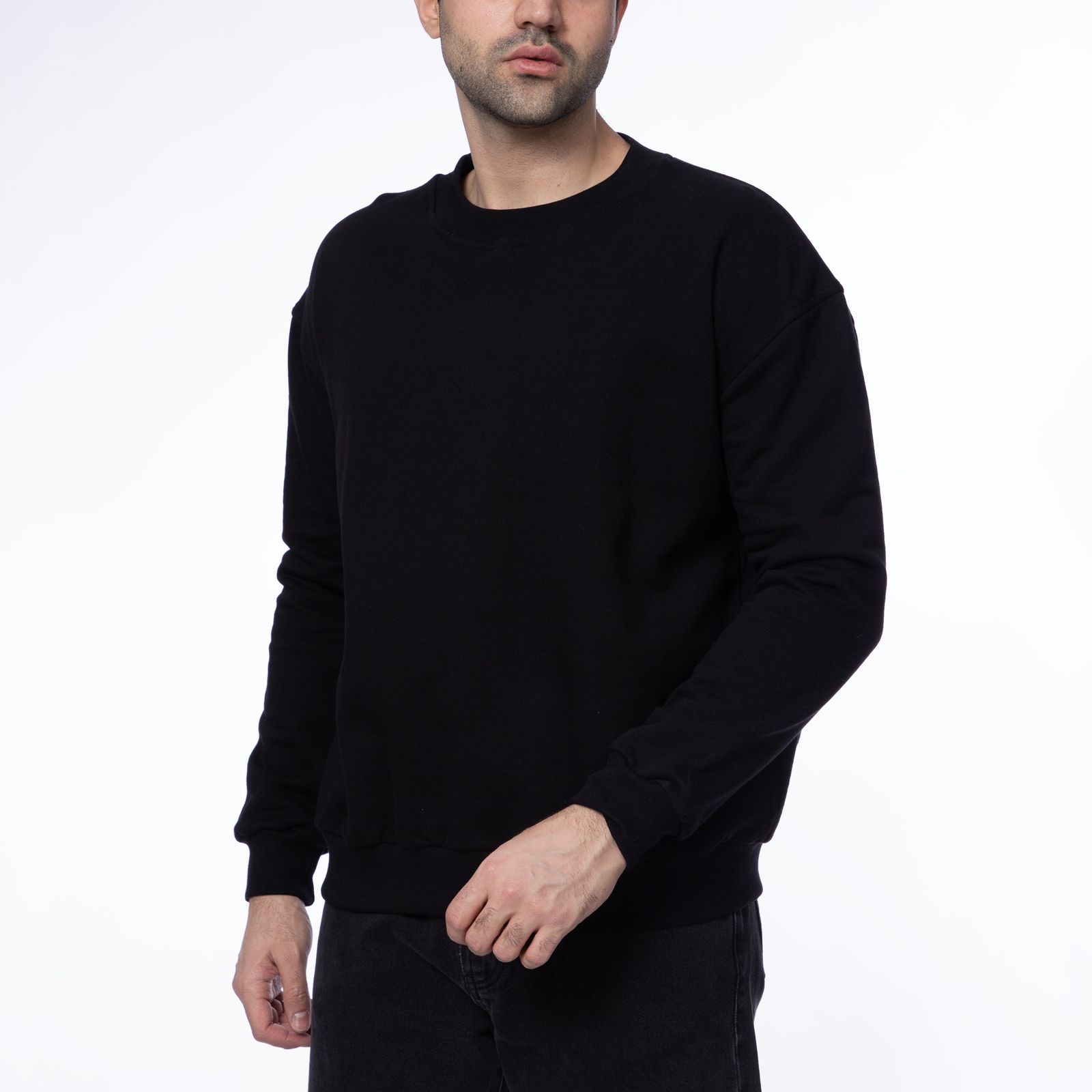 سویشرت مردانه سیکس زیرو ناین مدل 1000 رنگ مشکی -  - 2