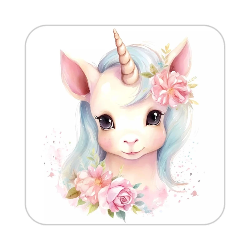 زیر لیوانی کاکتی طرح اسب تک شاخ و یونیکورن مدل mp33388