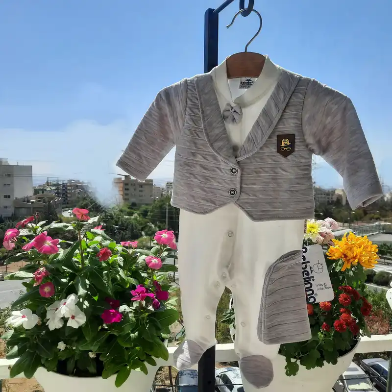 ست سرهمی و کلاه نوزادی ببلینا مدل sh24