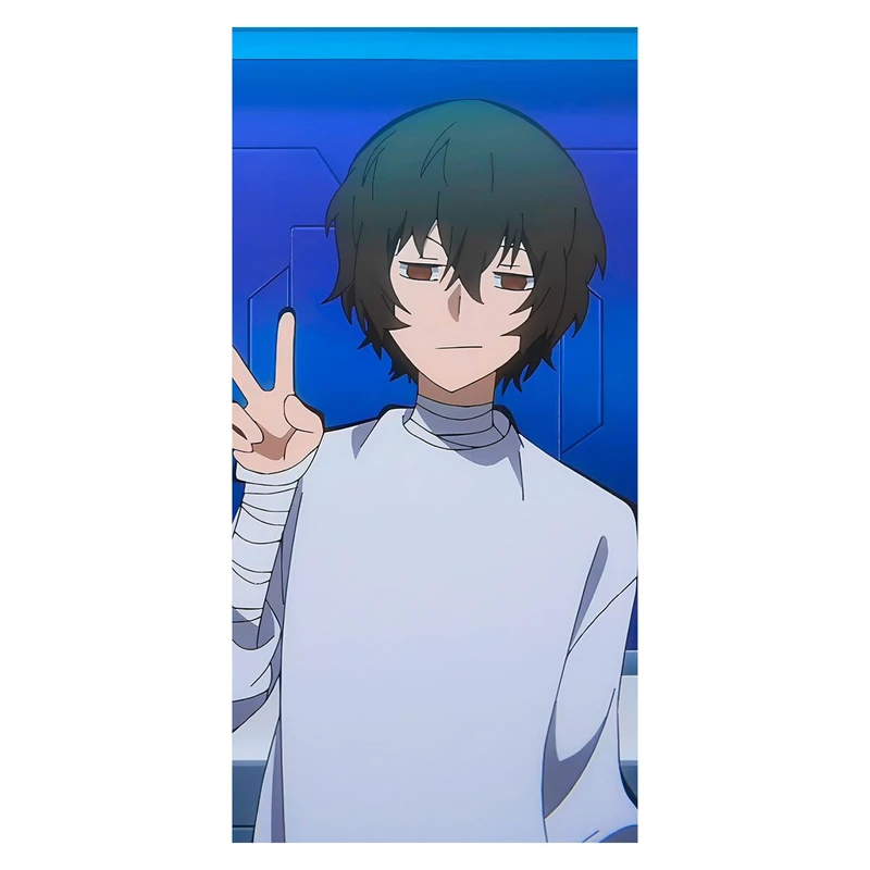 استیکر لپ تاپ و موبایل مدل انیمه طرح سگ‌های ولگرد بانگو اوسامو دازای Bungo Stray Dogs Osamu dazai کد 348