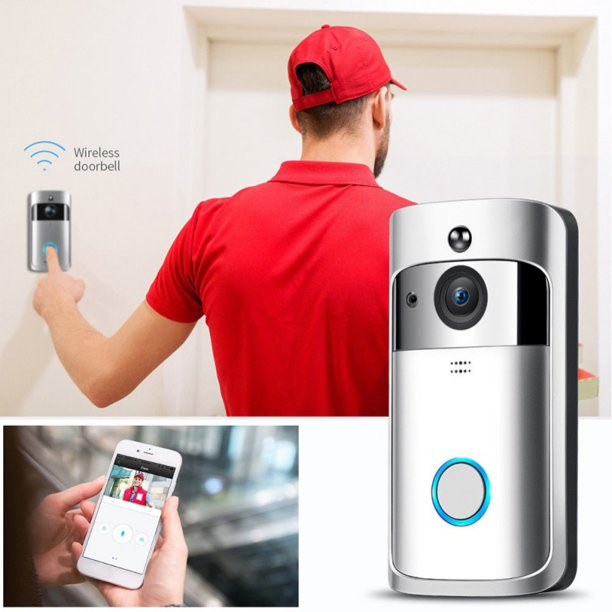 درب باز کن هوشمند مدل HD wifi video doorbell v5