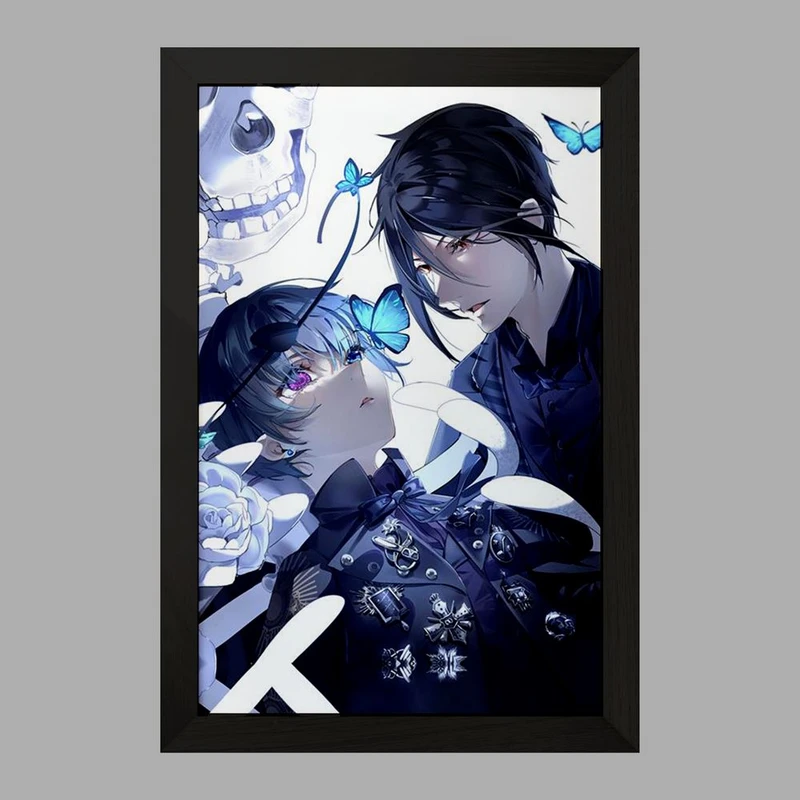 تابلو خندالو مدل سباستین و شیل انیمه خادم سیاه Black Butler  کد 16326