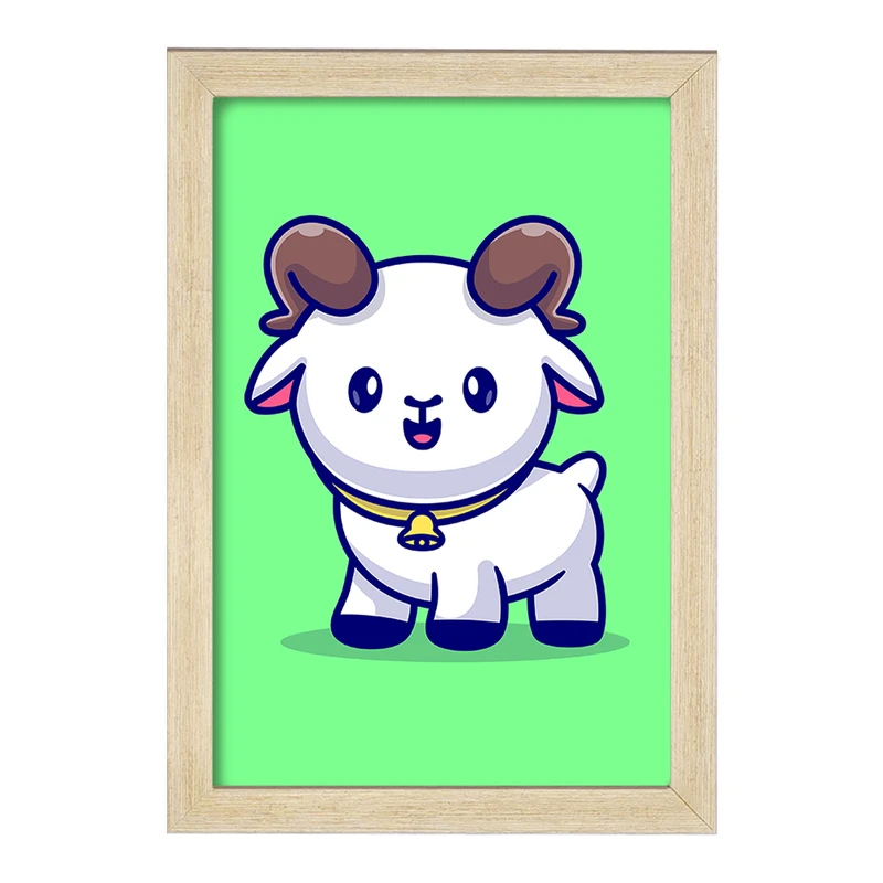 تابلو خندالو مدل حیوانات بامزه قوچ بز کد 29663