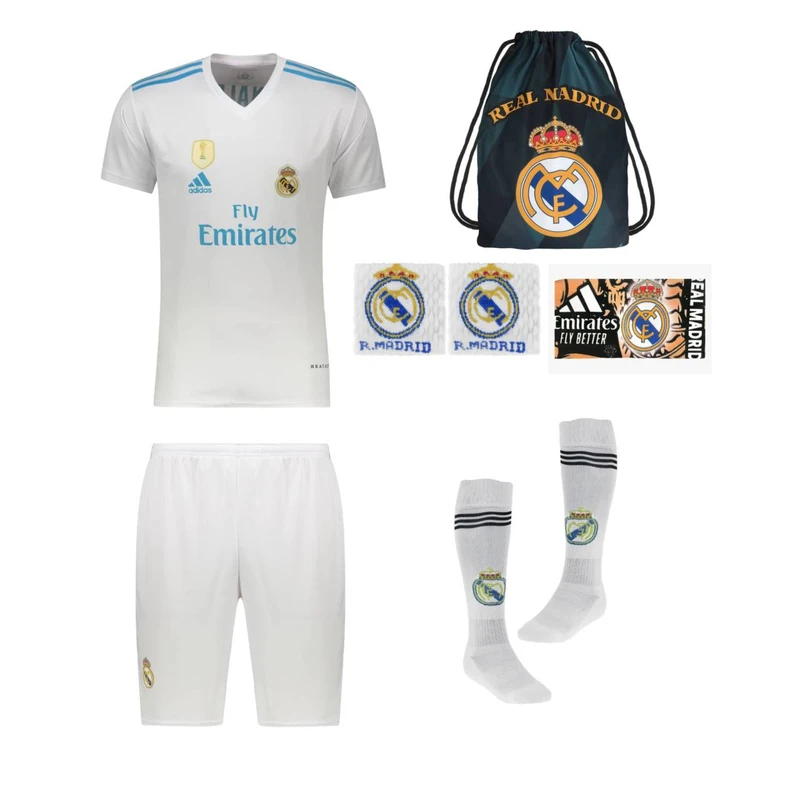ست 7 تکه لباس ورزشی پسرانه مدل کلاسیک رئال مارید طرح رونالدو کد 2017