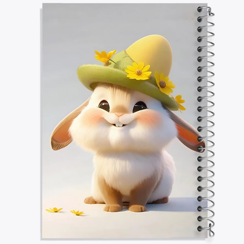 دفتر شطرنجی 50 برگ خندالو طرح خرگوش بامزه کد F5746