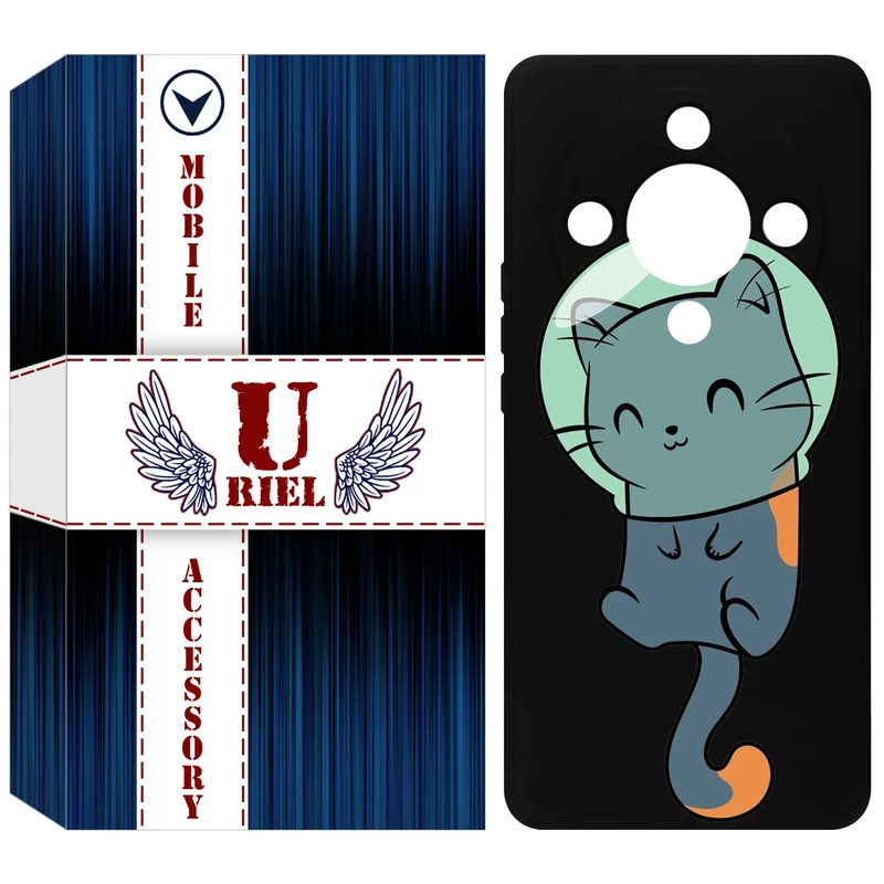 کاور یوریل قاب مدل KSH کد 61 طرح گربه مناسب برای گوشی موبایل آنر X9b / X50 / Magic6 Lite / Magic 6 Lite