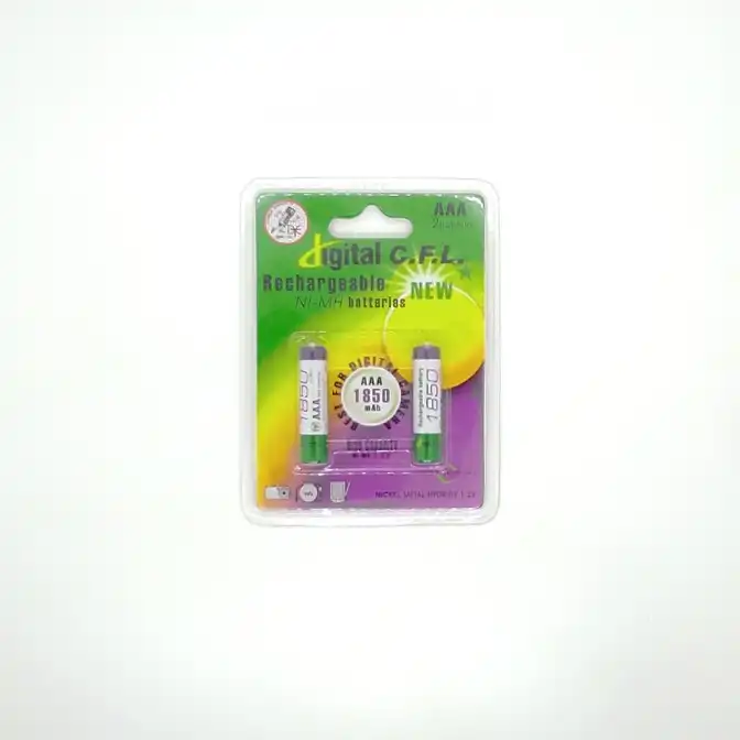 باتری نیم قلمی شارژی سی.اف.ال مدل 1850 بسته دو عددی