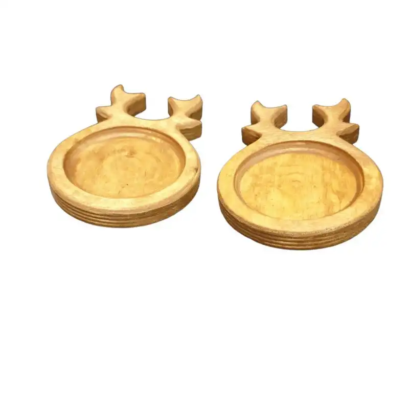 زیر لیوانی مدل چوبی کد R102 مجموعه دو عددی