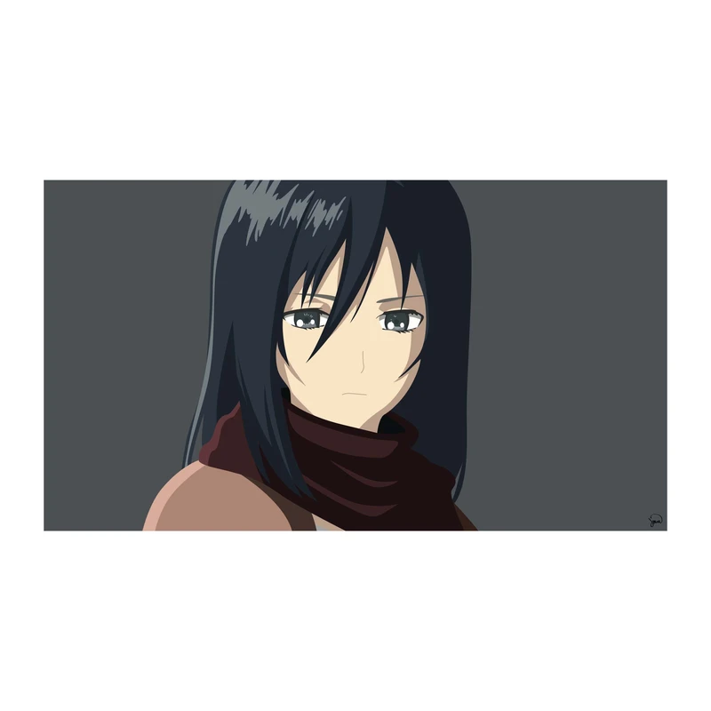 استیکر لپ تاپ و موبایل مدل انیمه طرح حمله به تایتان میکاسا آکرمن Attack on Titan Mikasa Ackerman کد 4628